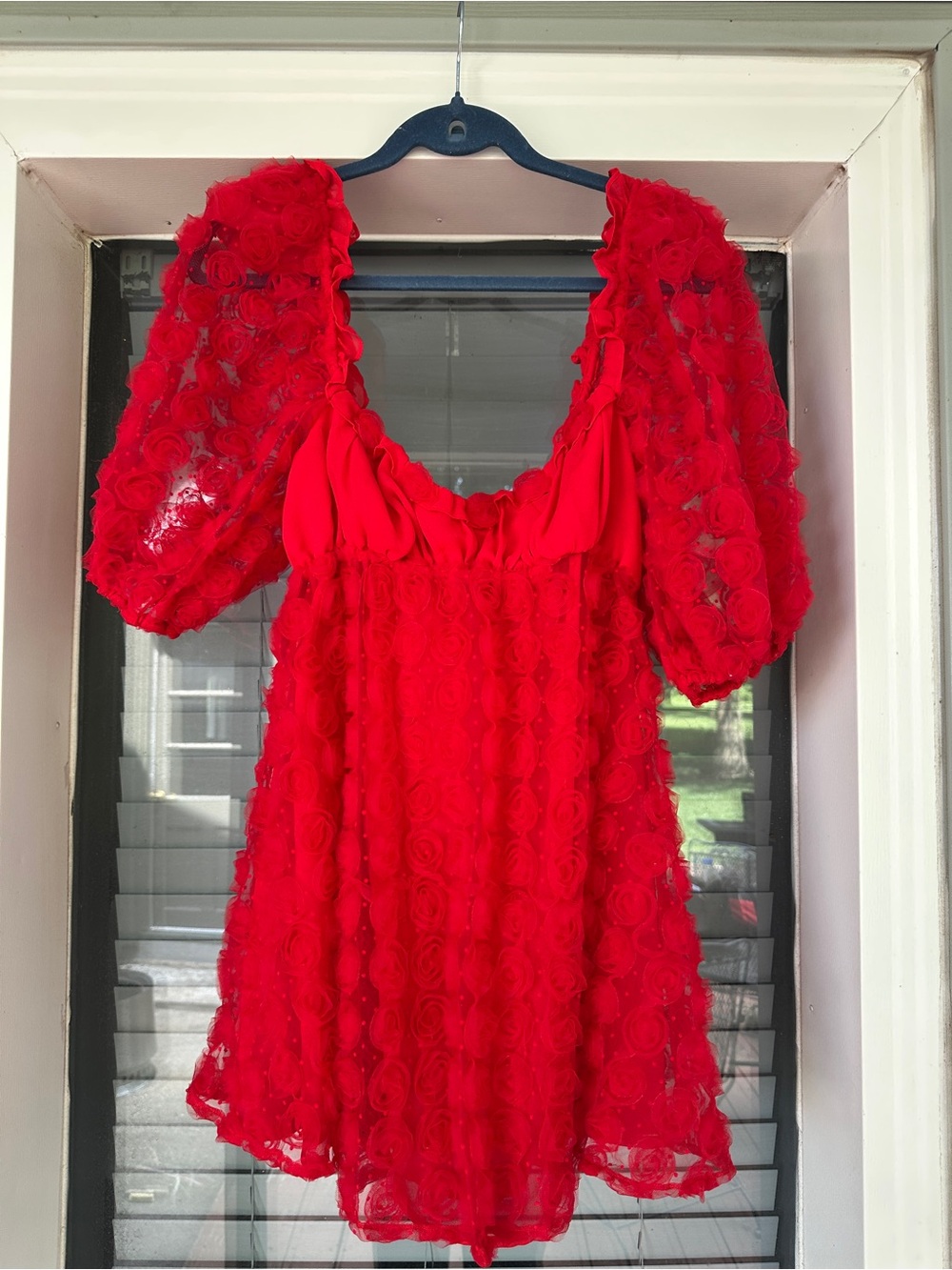 For Love & Lemons Hannah Mini Dress in Red Small - Picture 3 of 14
